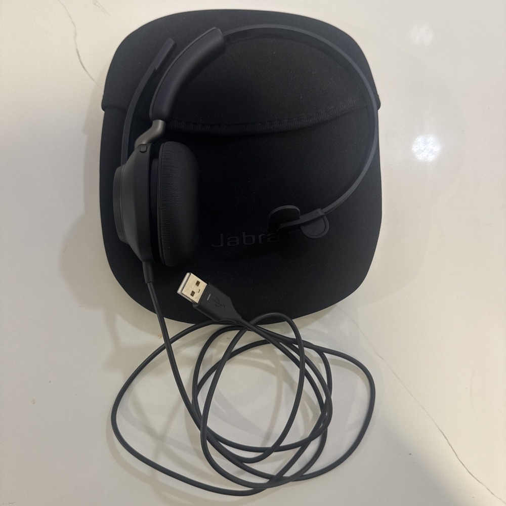 Jabra Evolve2 40 UC Wired Stereo Headset W/ Mic HSC130 USB-C Black